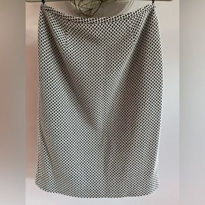 Calvin Klein Women's Black/White Knit Woven Skirt Sz 6